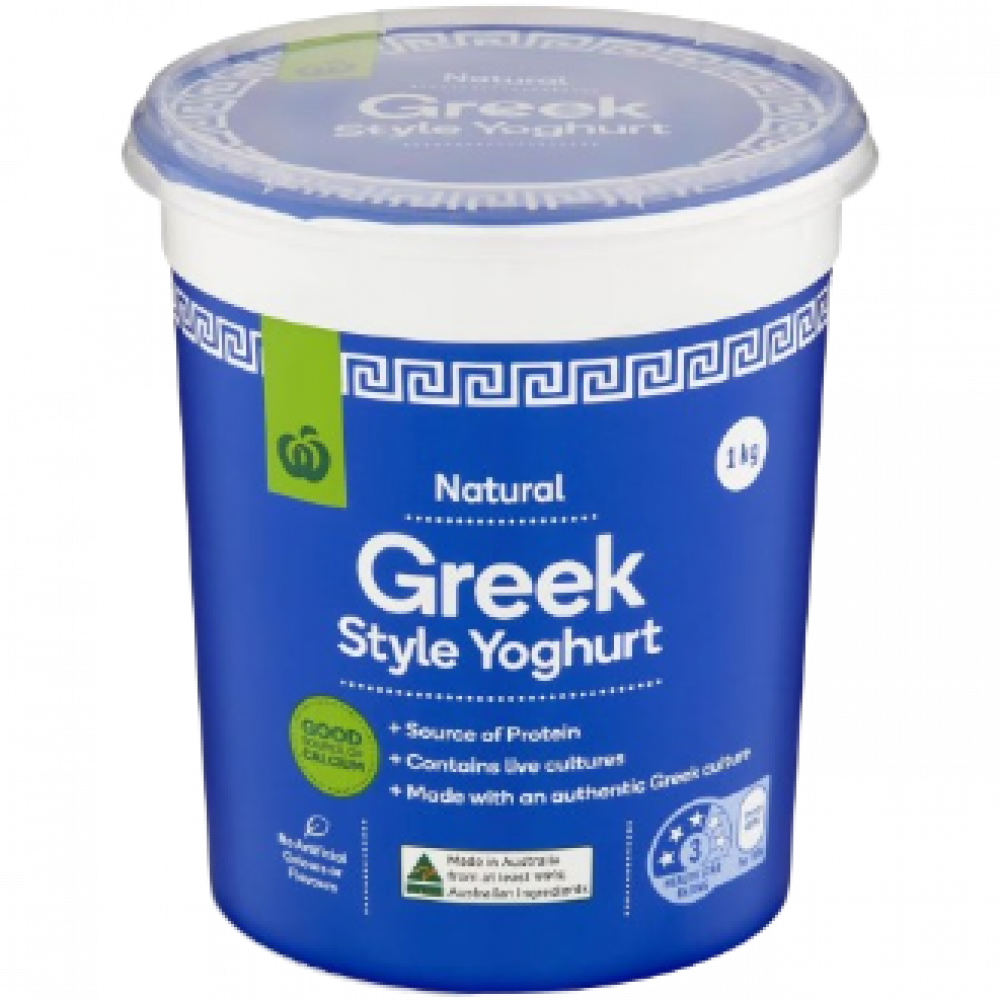 Natural Greek Style Yoghurt 1KG