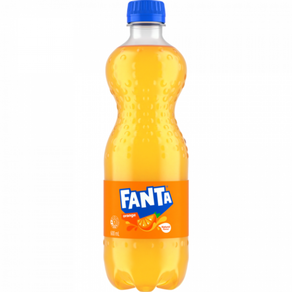 Fanta Orange Soft Drink Bottle 600mL