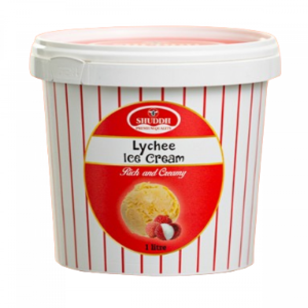 Shuddh Lychee Ice Cream 1L