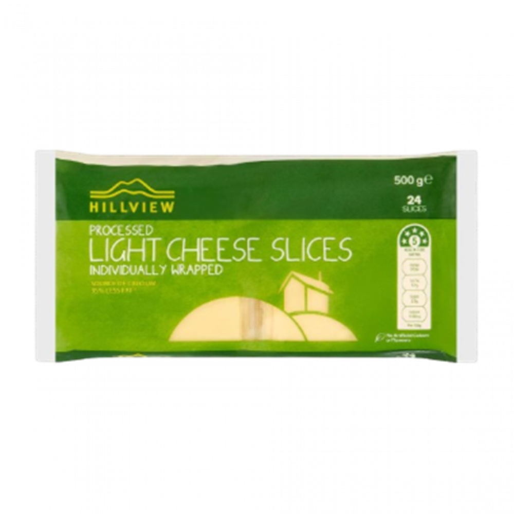 Hillview Light Cheese Slices 500G