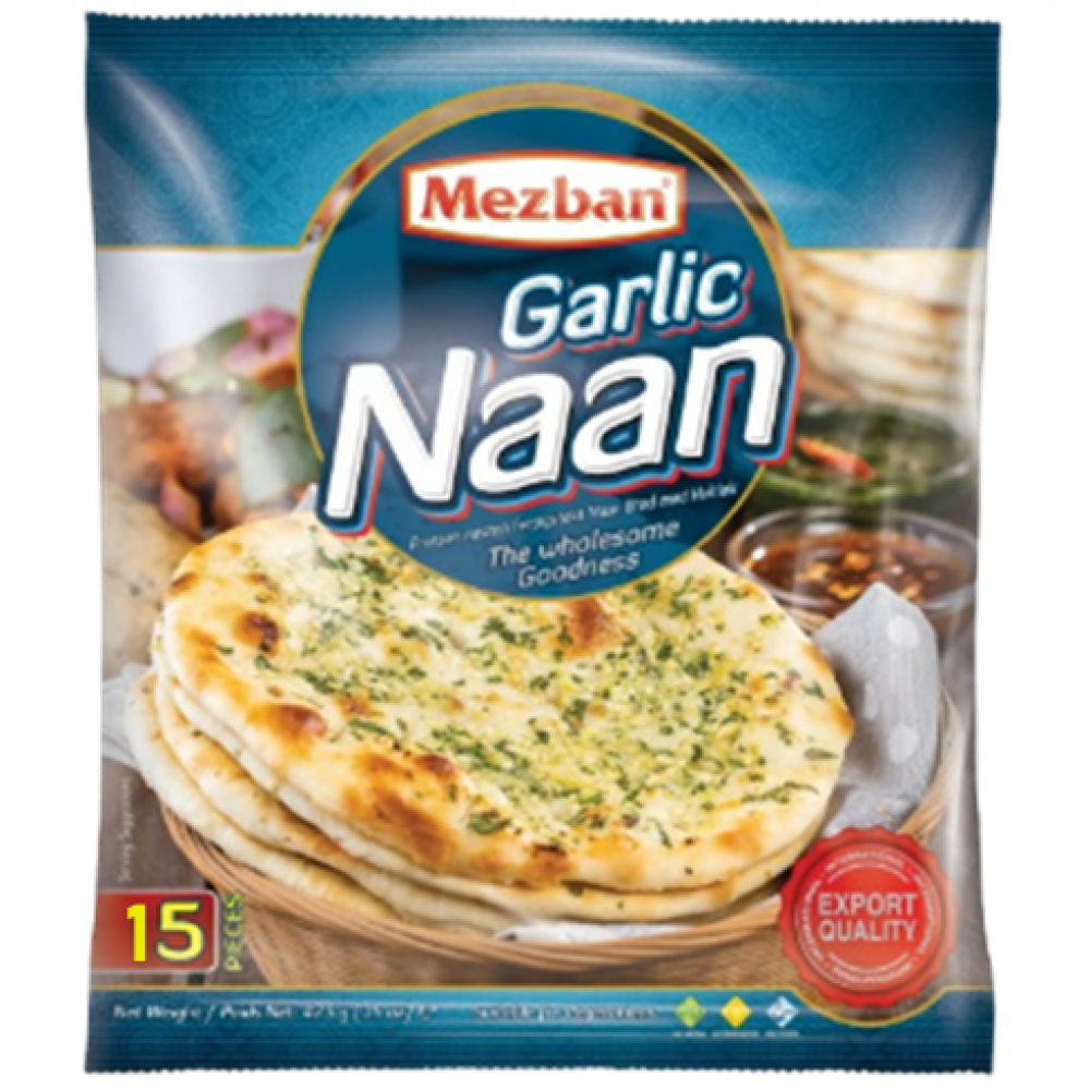Mezban Garlic Naan 15Pk
