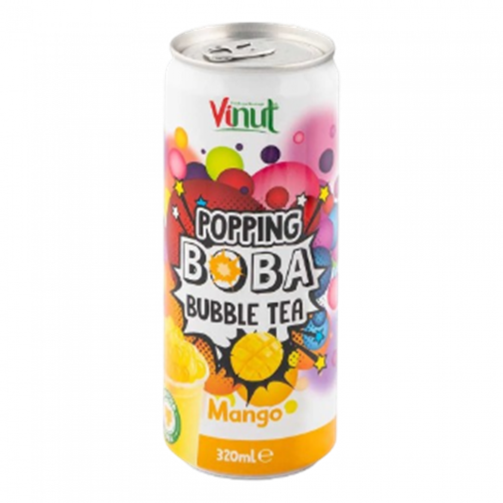 Vinut Popping Boba Bubble Tea Mango 320mL