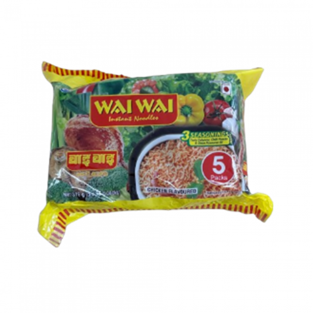 WAI WAI Chicken Flavoured 75g 5Pk
