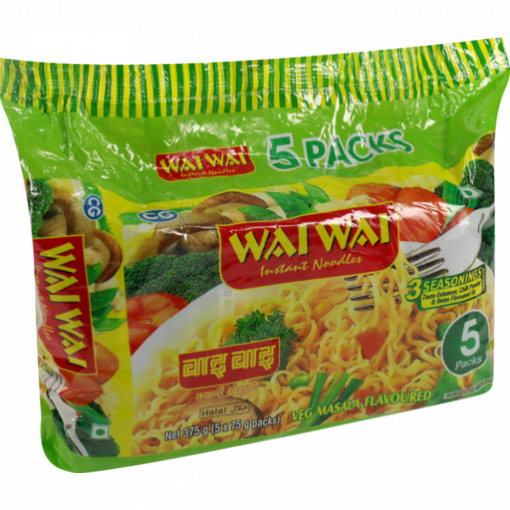 WAI WAI Veg Masala 75g 5Pk
